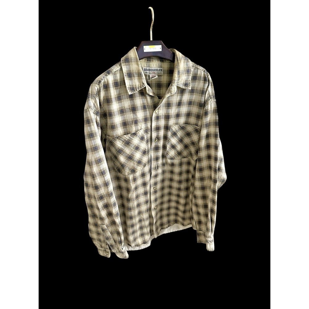 Unionbay Vintage 90s Plaid‎ Flannel Button Up Shirt Sz Medium Grunge Subpop